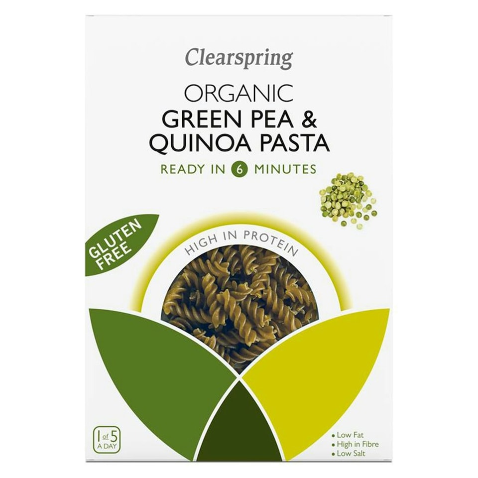 Organic Gluten Free Green Pea & Quinoa Pasta 250g (Clearspring) 
