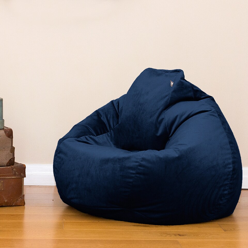 image 1 of rucomfy Indoor Adults Classic Slouchbag Bean Bag Chair - Velvet Seat
