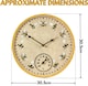 image 3 of Marco Paul 30cm Bee Outdoor Clock and Thermometer | Yellow