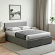image 5 of Vida Designs Veronica 4ft6 Double Ottoman Bed Storage Fabric Upholstered, Dark Grey Linen, 135 x 190cm