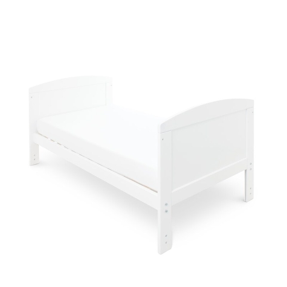 image 1 of Coleby Classic Cot Bed - Convertible Cot, Birth to 4 Years, Adjustable Base & Teething Rails (White)