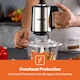 image 3 of GEEPAS 400W Mini Food Processor Black
