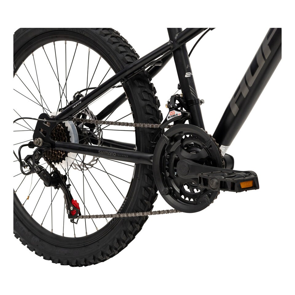 image 1 of HUFFY Korros 24-Inch 21-Speed Black Hardtail Mountain Bike (24382W)