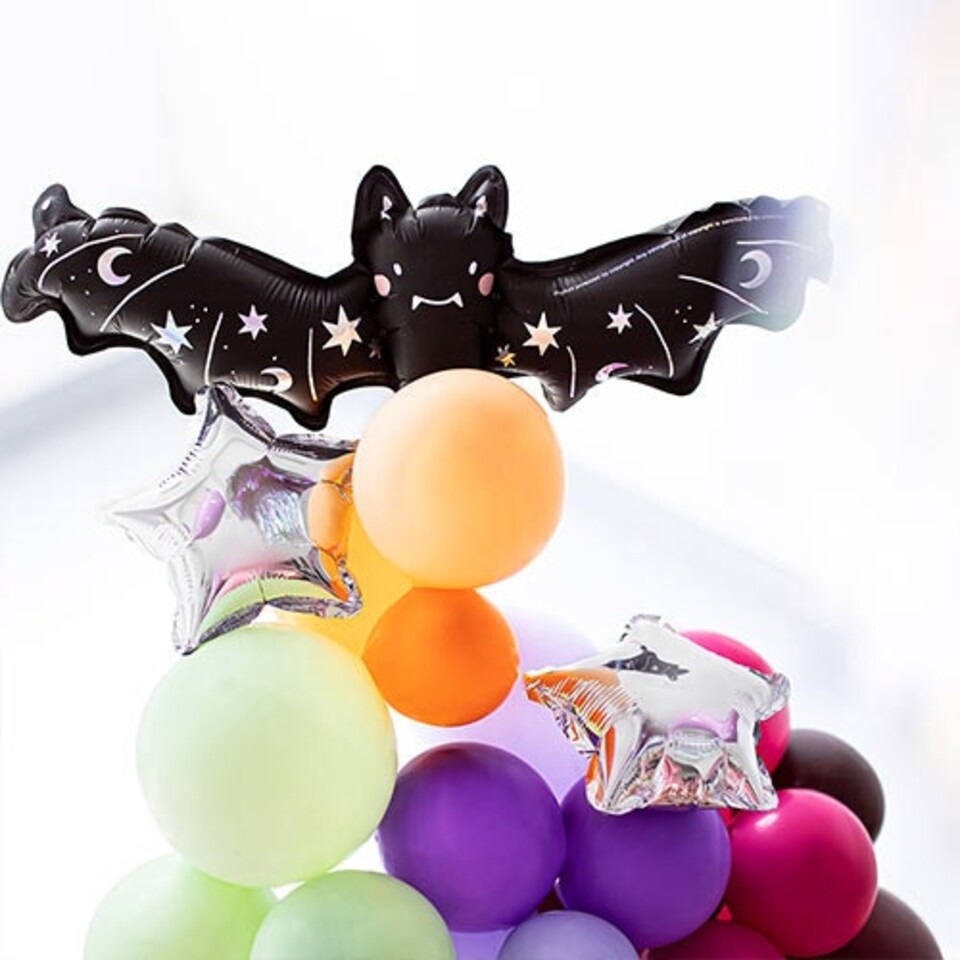 image 1 of Celestial Bat Halloween Air Fill Foil Balloon 41cm / 16 in