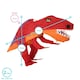 image 3 of Fax Potato T-Rex Pinata & Blindfold Set - Red