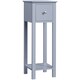 image 1 of Yaheeteh Minimalist End Table With Storage Drawer Grey