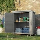 image 2 of Outsunny Garden Storage Shed Solid Fir Wood Garage Organisation Grey