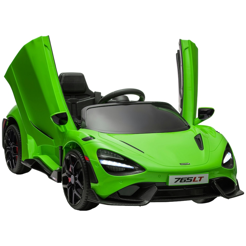 image 1 of AIYAPLAY McLaren 765LT Licensed 12V Kids Ride on Car w/ MP3 Music, Green