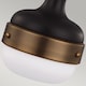 image 4 of Cadence 1 Light Dome Ceiling Mini Pendant Antique Brass, Black, E27