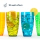 image 5 of Swirl Multicolour Plastic Tumbler Set of 6