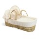 image 2 of Clair de Lune Waffle Palm Moses Basket With Folding Stand - Cream