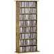 image 1 of HOMCOM CD Storage Unit DVD Tower Blu-ray Storage Shelf for Living Room Brown | Brown