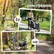 image 3 of HOMCOM 2 Seat Bike Trailer with 5 Point Harness, for 18+ Months, Black