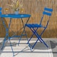 image 7 of Harbour Housewares 2 Seater Sussex Bistro Set - Round - Navy | Blue | Navy | 1