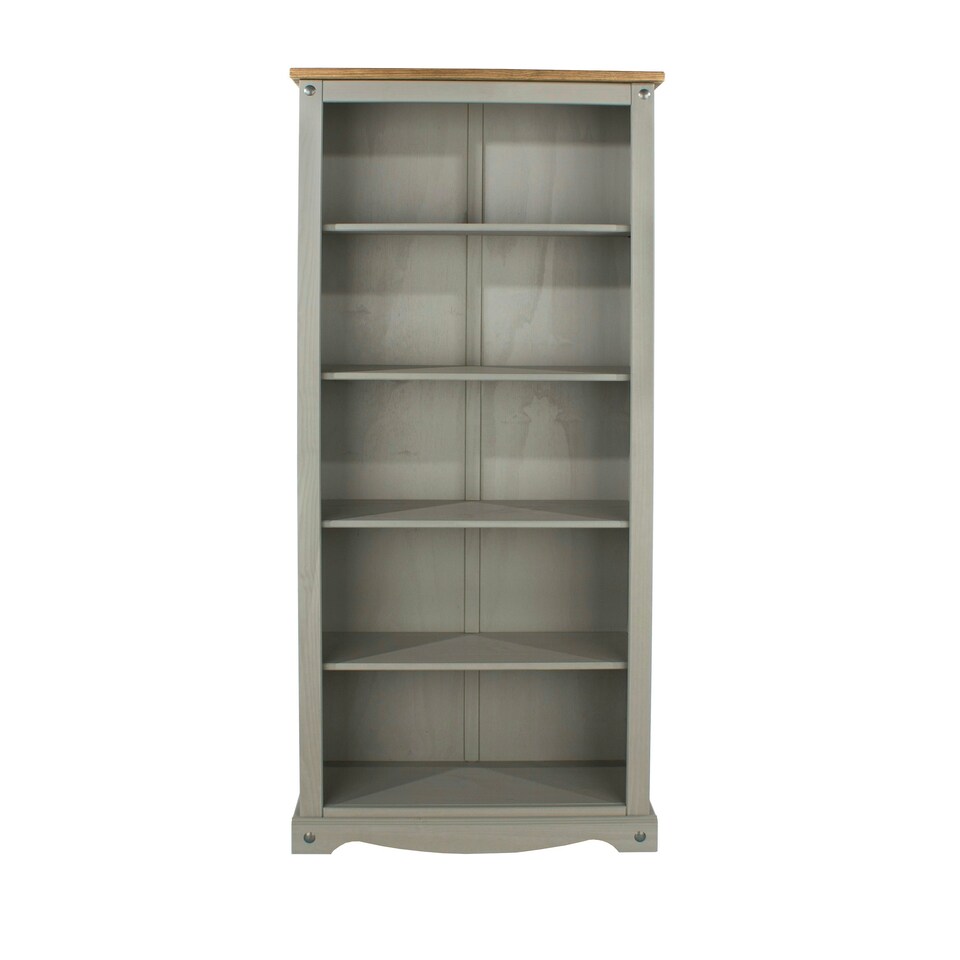 image 1 of Core Products Corona Grey Tall Bookcase H176.6cm x W80.0cm x D29.6cm Grey