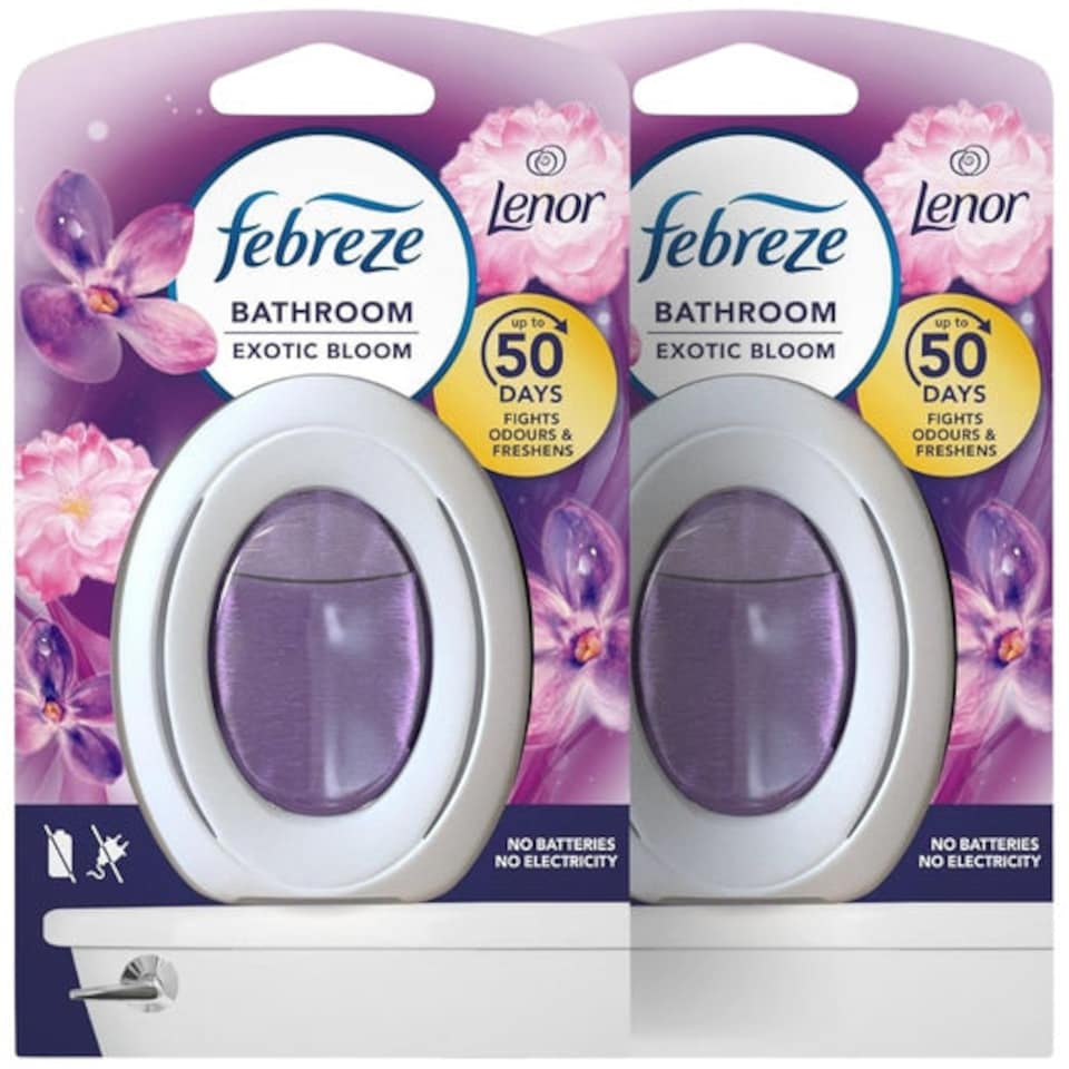 Febreze | Exotic Bloom Bathroom Air Freshener 7.5ml | 7.5ml x 2 Pack