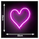 image 7 of ValueLights Heart neon Heart Neon White Illuminated Decoration and Integrated LED 3W Pink Bulb