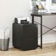 image 2 of Vinsetto 3 Drawer Modern Steel Filing Cabinet w/ 4 Wheels Lock Pencil Box Black
