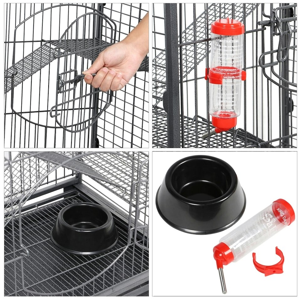 image 1 of Yaheetech 93.5 cm Tall 4-Tier Rolling Large Ferret Cage