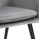 image 8 of HOMCOM Modern Upholstered Fabric Bucket Seat Dining Armchairs Set of 2 Grey