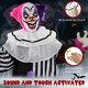image 10 of HOMCOM 183cm 72 Orange Classic Clown Outdoor Halloween Decoration, Halloween Animatronic with Sound Activated, Light Up Eyes, Sound Effects, Animated Prop for Haunted House
