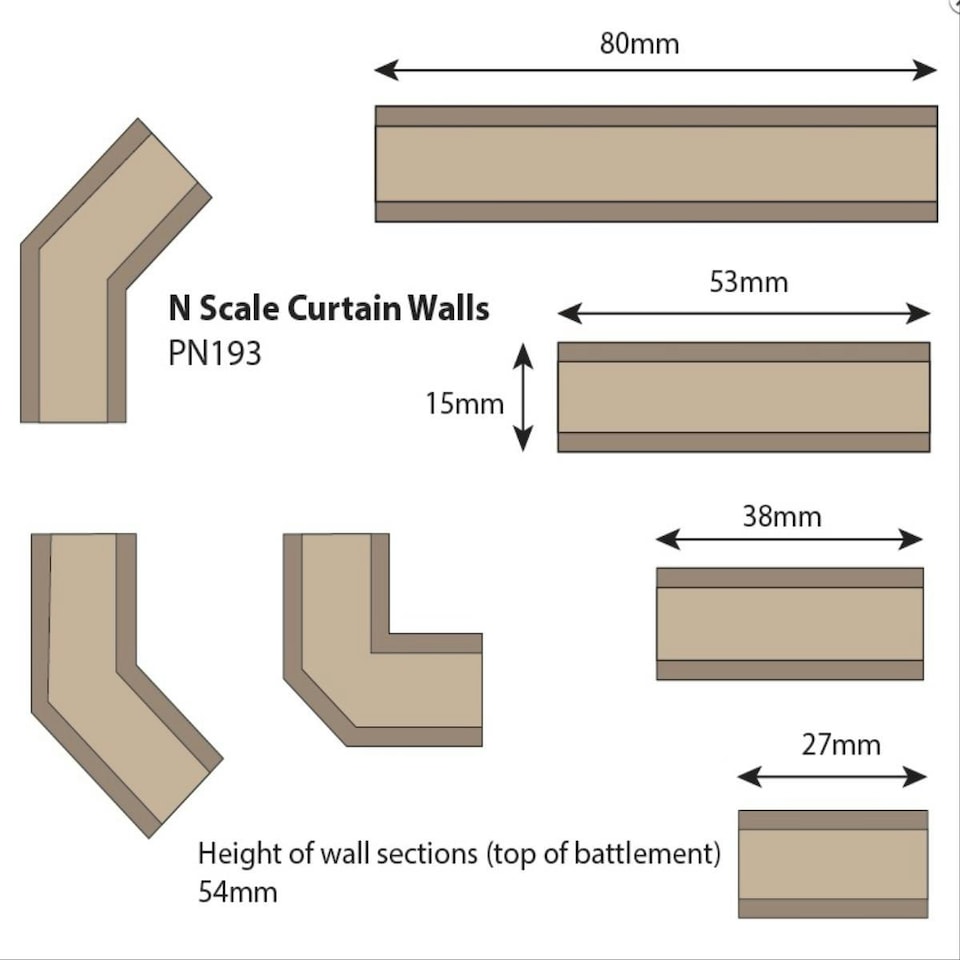 image 1 of Metcalfe Castle Curtain Walls Card Kit