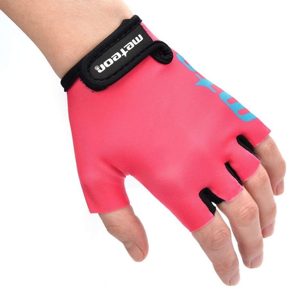 image 1 of Meteor Kids Bike Gloves – Breathable, Non-Slip, Padded for Comfort & Safety Pink | One Pink | JR S