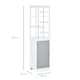 image 3 of kleankin Bathroom Tall Storage Cabinet Organizer Tower w/ Door Shelves White