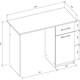 image 5 of Computer Desk Mix Sonoma Oak - White (1 box) White
