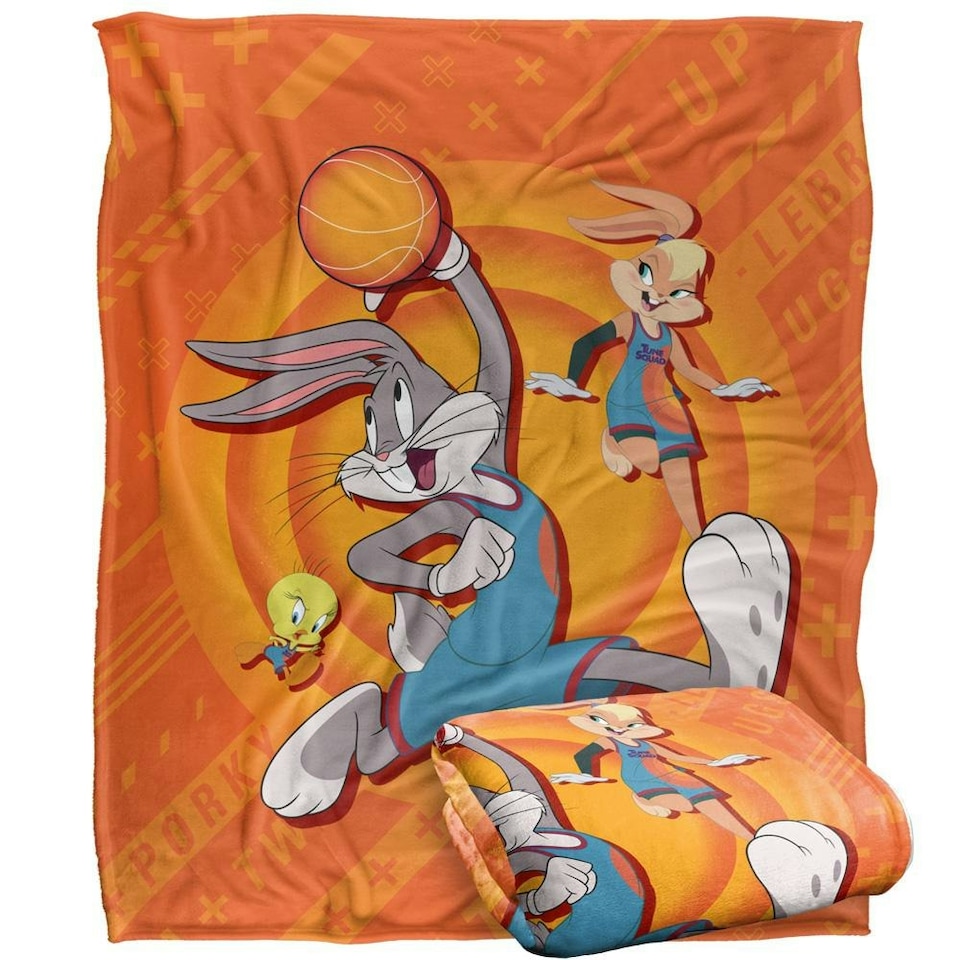 image 1 of Space Jam: A New Legacy Tune Squad Action Pose Blanket - Multicoloured - One Size