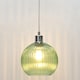 image 2 of Betchley - Green Ribbed Glass Globe Easy Fit Pendant Shade Green