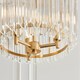 image 5 of Valentina Pendant Ceiling Light Brushed Aged Brass Plate & Clear Glass 3x E14