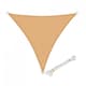 image 1 of 3m Tan Triangular Outdoor Patio Sun Shade Sail Canopy UV Protection | Cream