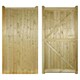 image 2 of Drayton Square Top Mid High Single Gate - Pressure Treated Scandinavian Redwood - W1050 x H1500 mm Brown