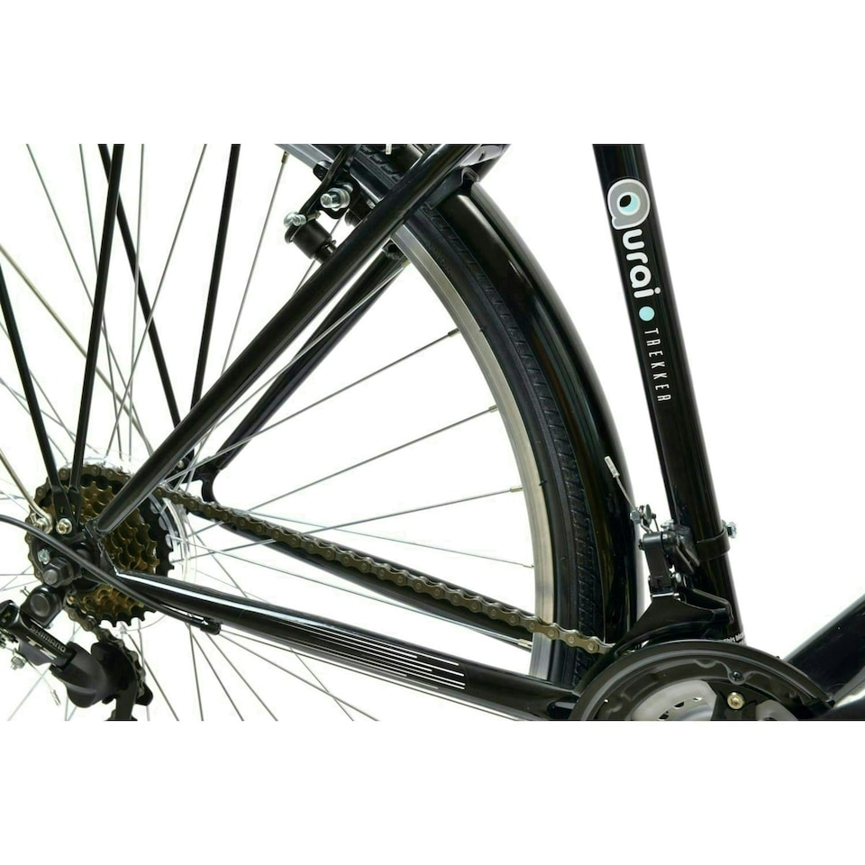 image 1 of Aurai Trekker Unisex Heritage Bike 700c Wheel 18 Speed Black