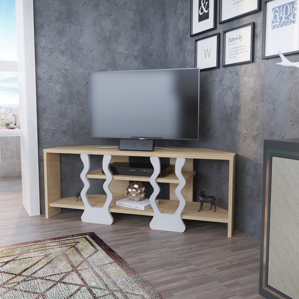 image 1 of Decorotika Firal Corner TV Unit for TVs up to 47 inch