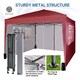 image 3 of MCC Direct Gazebo 3x3 Pop up Garden Outdoor Tent Patio Canopy Marquee with Sides