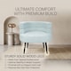 image 7 of Alivio Sherpa Teddy Fleece Accent Chair for Living Room, Bedroom & Office (Sky Blue)