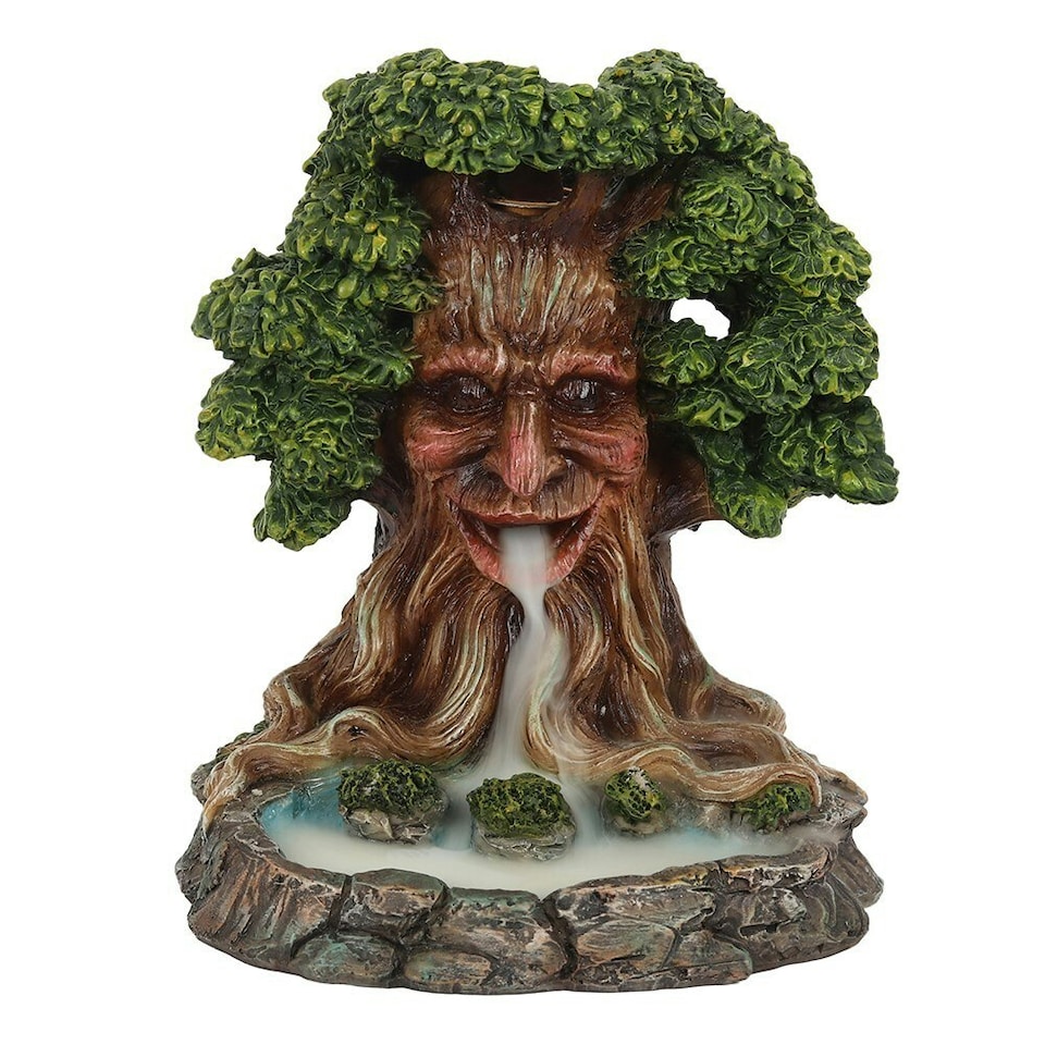 image 1 of Something Different Tree Man Pond Backflow Incense Burner - Green/Brown - One Size