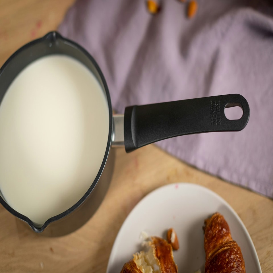 image 1 of Easy Induction Milk Pan 16cm Black