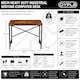 image 8 of 80cm Heavy Duty Industrial Writing Computer Desk Home Office Worktop Table | Brown