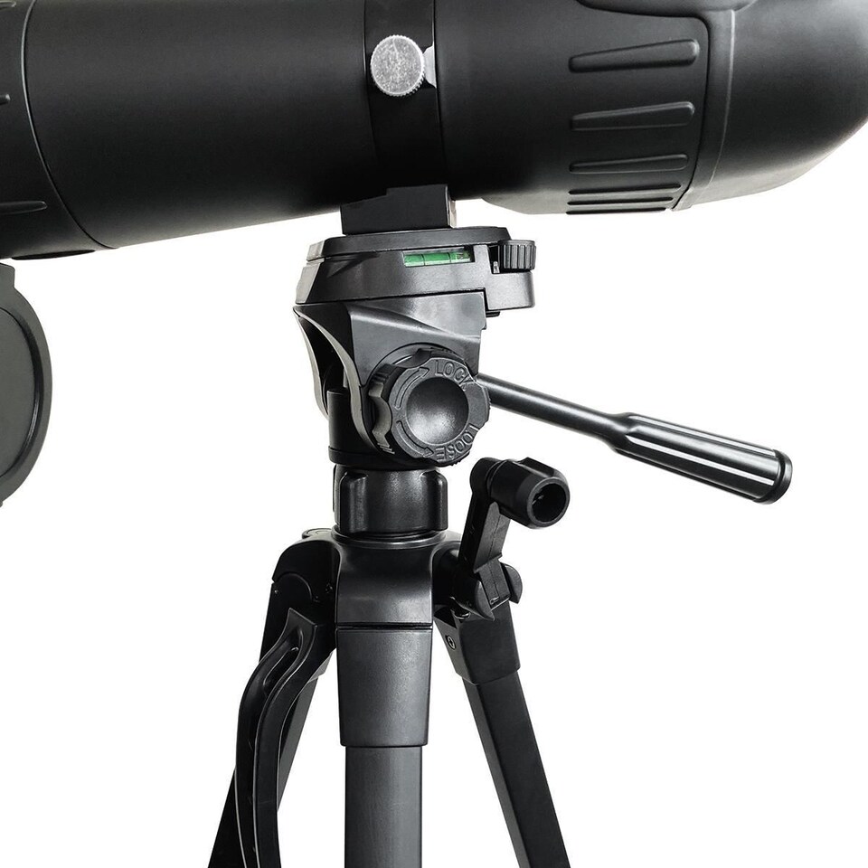 image 1 of Nedis 20-60x60 HD Spotting Scope with Tripod and Carrying Bag, 45 Degree Angled Telescope for Target Shooting Wildlife Bird Watching - Black