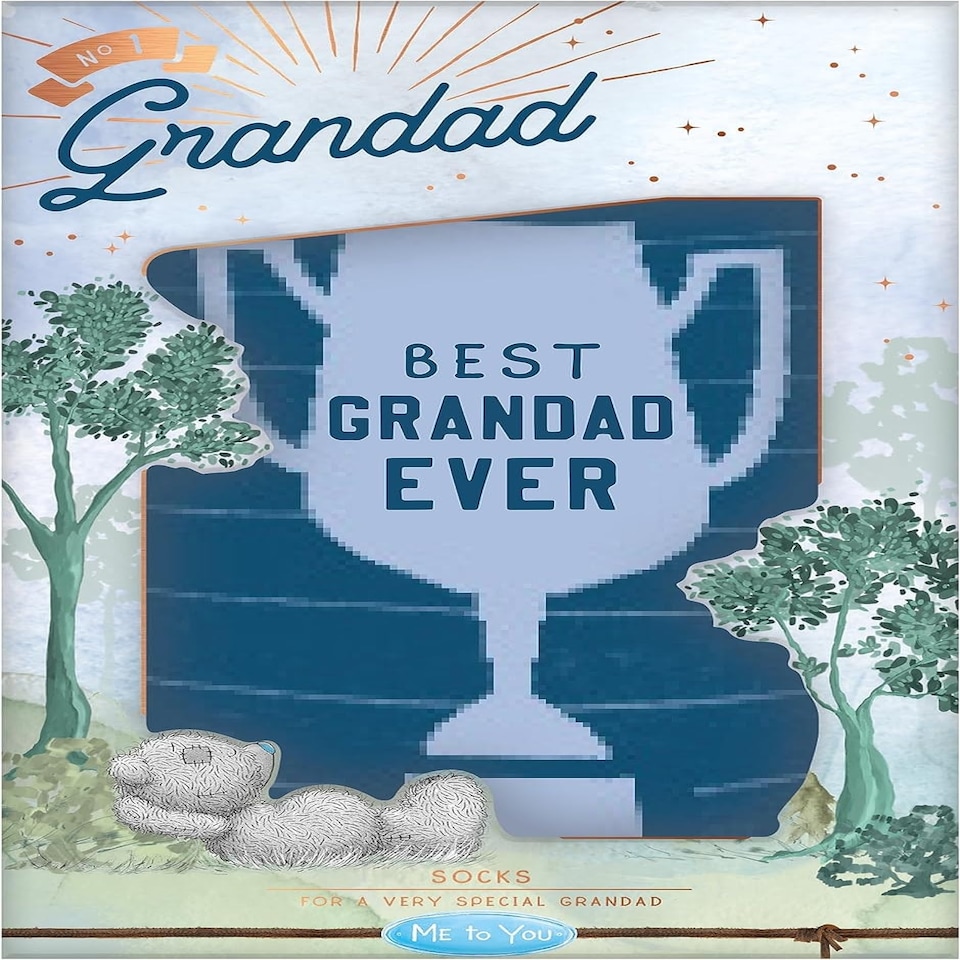 image 1 of Me to You Tatty Teddy Father's Day 'Best Grandad Ever' Socks