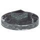 image 1 of Harbour Housewares Black Marble Glass Placemats & Coasters - 30cm - 12 Piece Dining Set Black