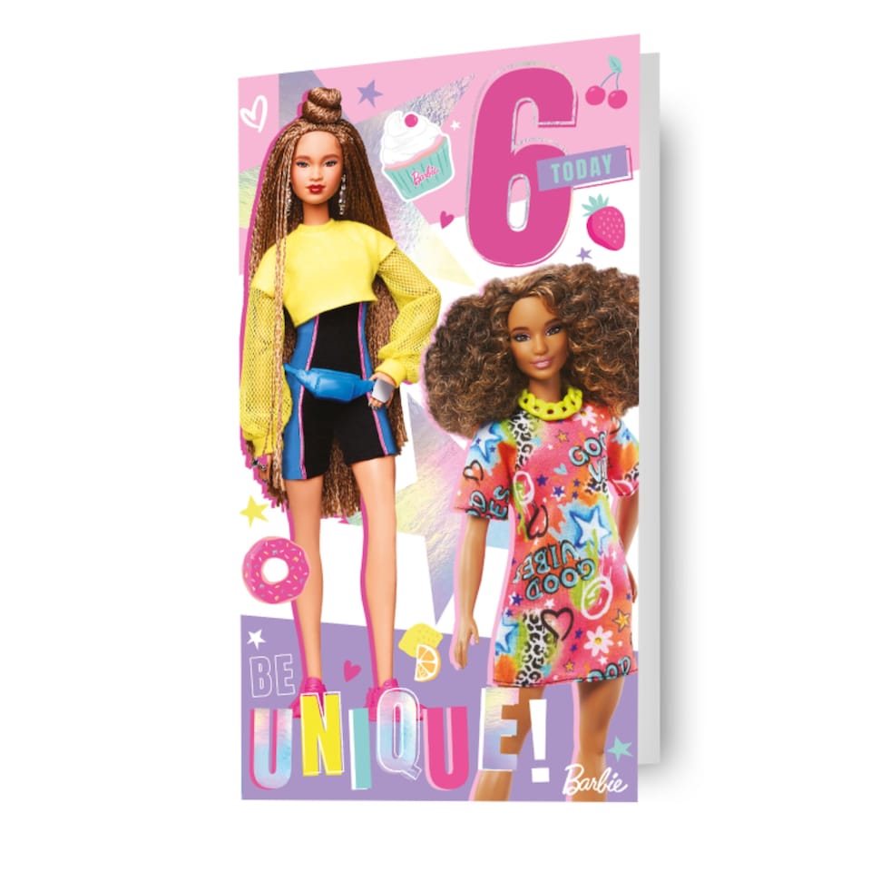 image 1 of Barbie Age 6 Birthday Card