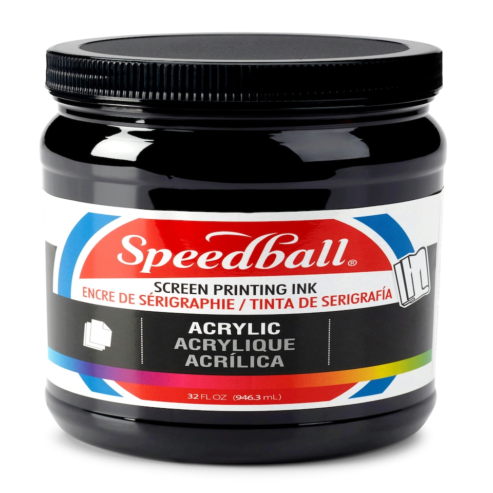 image 1 of Speedball Acrylic Screen Printing Ink, Black, 32oz