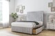 image 4 of Sloomy Boston Chrome Silver Naples Divan Bed Base 2 Drawers Left Side With 26 Inch Strutted Headboard & 12 Inch Matching Footboard | Silver | Silver | Super King | 1