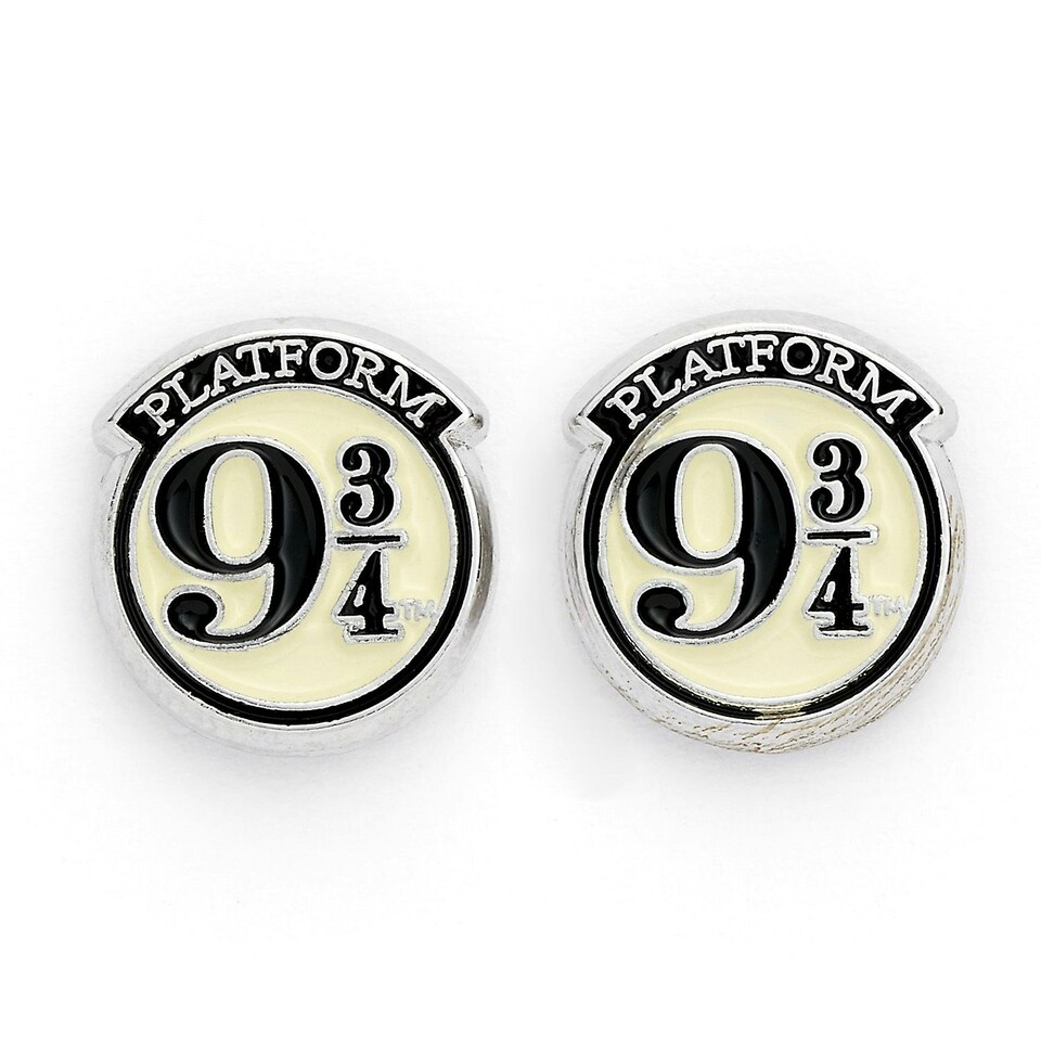 image 1 of Official Harry Potter Stud Earring Set including Platform 9 3/4, Hedwig & Letter, and the Deathly Hallows earrings WE0107