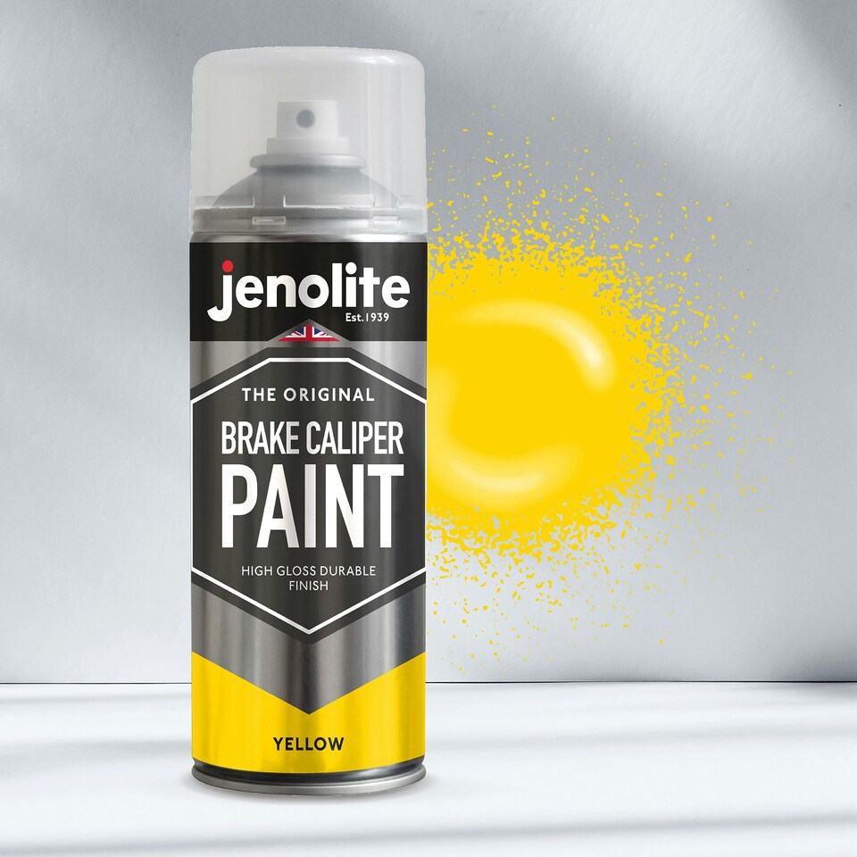 image 1 of Jenolite High Gloss Brake Caliper Paint - Yellow - 400ml -3-Pack