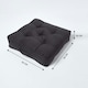 image 2 of Homescapes Black Faux Suede Armchair Booster Cushion Black